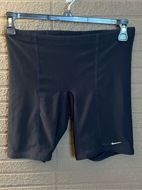 Nike Black Bike Shorts with White Swoosh